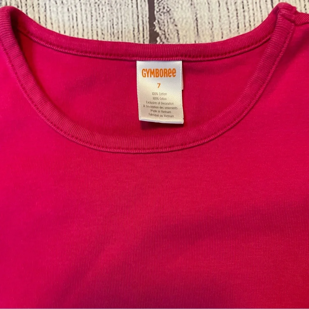 Gymboree Preppy Puppy Pink Short Sleeve Shirt Size 7